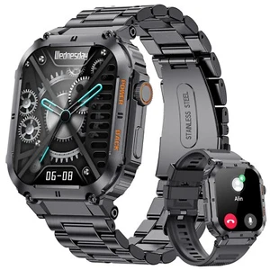 Montre Connectée Militaire pour Homme Femme Pression Artérielle Fitness Tracker SOS Montre-Bracelet - Photo 1 sur 12