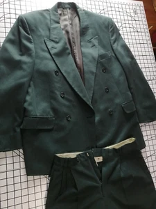 Elfino Hand Tailor  Blazer Jacket With Pants green size REG 40 - Picture 1 of 17