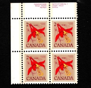Bloque de placa Columbine OPC 1977 Canadá 2c Sc#707 MNH 47263 - Imagen 1 de 1
