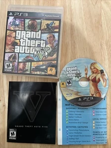 Grand Theft Auto V GTA 5 PS3 (Sony PlayStation 3, 2013) CIB Map TESTED Mint Disc - Picture 1 of 5