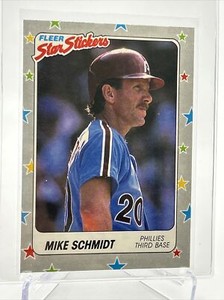 1988 Fleer Star Stickers Mike Schmidt Baseball Card #111 NM-MT FREE SHIPPING