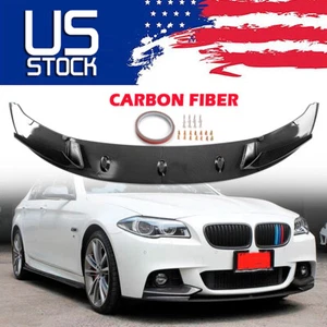 For 2011-2016 BMW F10 5 Series M Sport Front Bumper Lip Splitter Carbon Fiber US - Picture 1 of 12