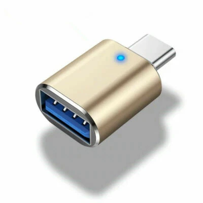 USB-C USB 3.1 Type C Male To USB 3.0 Female Data OTG Converter Adapter w/ Light — 第 1/4 张图片