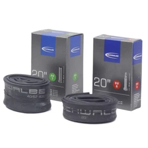 2pc SCHWABLE Bike Inner Tube 20" x 406 Presta Schrader Valve 40mm SV6 AV7 - Picture 1 of 11