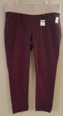 Pantalones de maternidad GAP 1969 playa ciruela pana para mujer 35/20, siempre ajustados, nuevos con etiquetas Foto 1 de 2