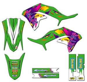 2020-2023 KLX 230 R THROWBACK Green Senge Graphics Kit Compatible with Kawasaki - Foto 1 di 10