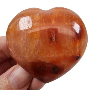 Carnelian Polished Puff Heart Madagascar 59.1 grams - Picture 1 of 3