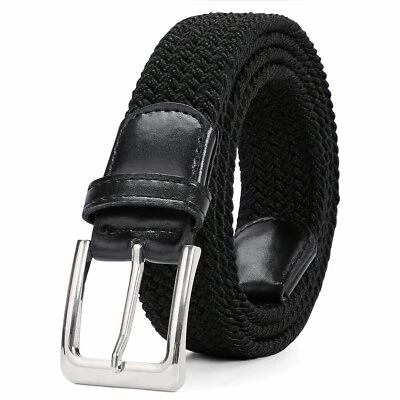Elastic Fabric Braided Belt,Enduring Stretch Woven Belt for Unisex Men/Women/Jun - Image 1 of 3