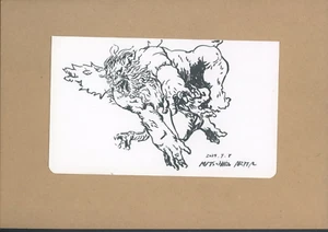 POKEMON Mitsuhiro Arita (Pokemon Charizard Artist) Original Illustration Art Nue - Picture 1 of 1