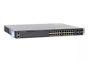 Cisco Catalyst 2960-X 24 Port PoE Switch - WS-C2960X-24PS-L V01 - SFP - RJ-45 - Picture 1 of 1