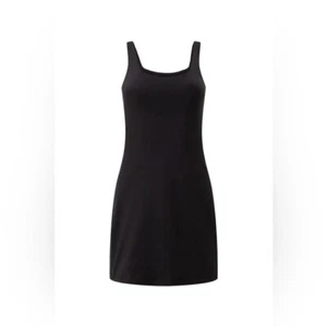 Girlfriend Collective schwarzes Tommy Kleid mit angenähten Shorts Größe Small - Bild 1 von 7