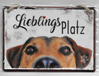 Metallschilder Blechschilder Hund Lieblingsplatz Männertag Deko Männergeschenk