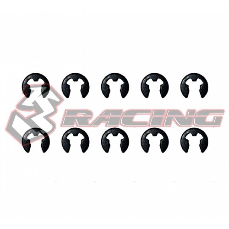 3Racing 3RAC-ER30 M3 E Clip (10pcs) RC Car Spare Parts 3mm C-Clip Snap E-Ring - Image 1 of 1