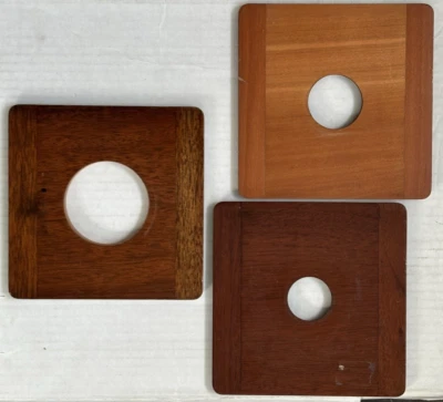 Sale #1 of 3x Used Deardorff 8x10/11x14  Camera 6" Square Wood Lens Board. - Image 1 of 2