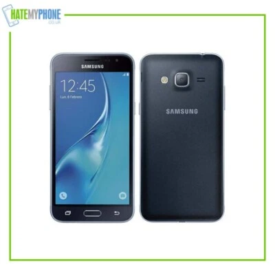 Samsung Galaxy J3 2016 Black Unlocked 8GB 5.0" Display 8MP Android Smartphone - Image 1 of 4