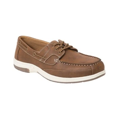 Men's Deer Stags Mitch Lace-up Boat Shoes, Dark Tan, sz 12M - Image 1 of 4