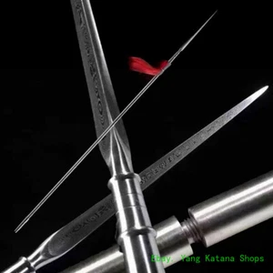 Hunting Spear Long Hand Damascus Steel Spearhead Sword Dagger Battle Ready #1337 - Picture 1 of 10