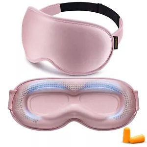 Sleep Mask for Women Men - 3D Contoured Cup Weighted Sleep Mask Light Blockin... - Picture 1 of 8