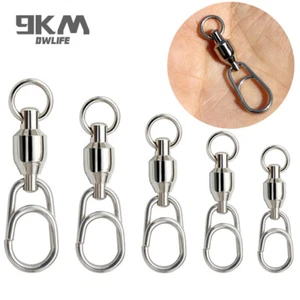 Fishing Rolling Swivels with Snap Ball Bearing Swivels Fishing Fast Clip Tackle - Bild 1 von 18