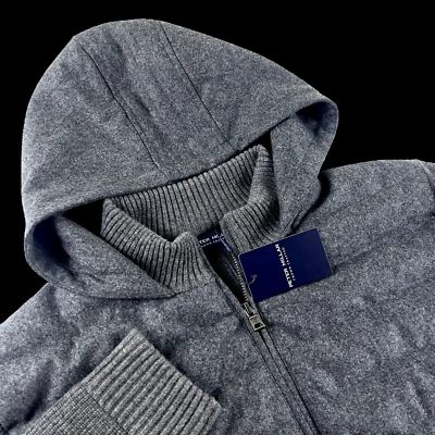 Peter Millar Alpine Hooded Full Zip Wool Cashmere Cardigan Jacket Large $995 - Image 1 of 4