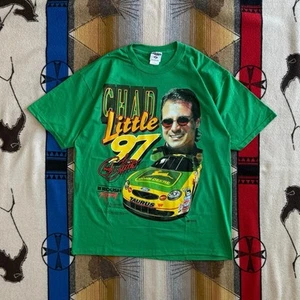 Vintage 90s Chad Little John Deere NASCAR T-Shirt Size XL Double Sided - Picture 1 of 7
