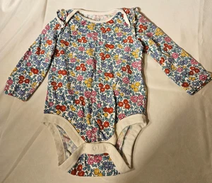 Bebé Gap Una Pieza L/S Bebé Niña 12 - 18 Meses Floral Azul Rosa Amarillo Rojo - Imagen 1 de 5