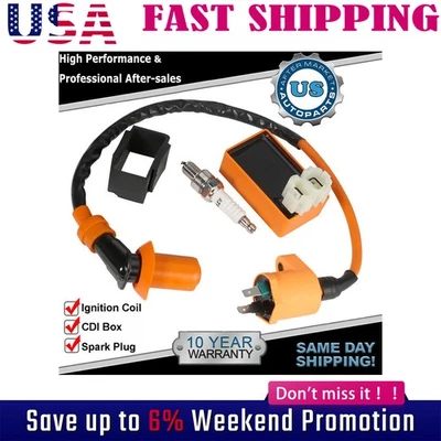 Bobina de encendido Performance Racing bujía caja CDI GY6 50cc 125cc 150cc scooter Foto 1 de 4