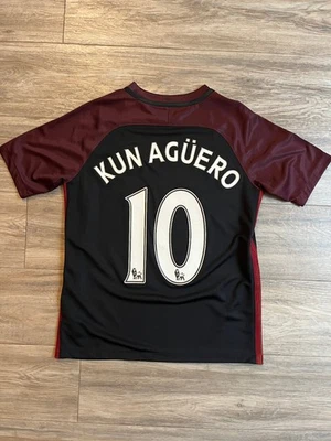 Camiseta Nike visitante Sergio Kun Agüero Manchester City 2016-17 niños jóvenes niños XL Foto 1 de 4