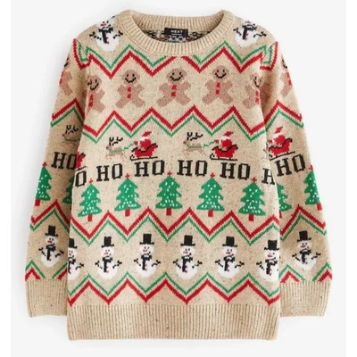 Próximos Suéter de Navidad para Niños 6-9 Meses Navidad Papá Noel Muñeco de Nieve Pan de Jengibre Vacaciones Foto 1 de 4