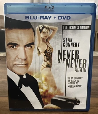 NEVER SAY NEVER AGAIN (Blu-Ray + DVD) James Bond Connery - RARE 2010 Release OOP - Image 1 of 4