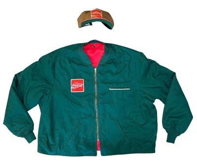 De Colección Riverside Coca Cola Delivery Driver 3XL Chaqueta Verde y Sombrero L Ver Descripción Foto 1 de 4