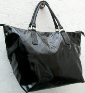 - KESSLORD Canvas & Black Leather Handbag TBEG Vintage Authentic Bag - Picture 1 of 10