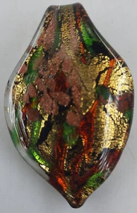 Ciondolo Tokyo Vetro Lamina Metallo In Vetro Multicolore 2x1,25 Pollici Ottime Condizioni - Foto 1 di 7