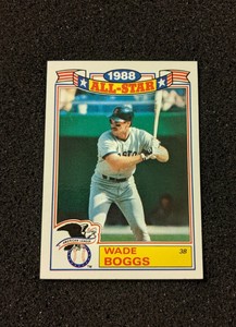 Wade Boggs 1989 Topps All Star #4 Glossy Boston Red Sox Mint!