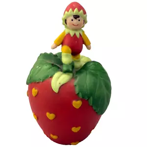 Vtg. Avon Strawberry Elf Porcelain Pixie Bell Hearts Delight 1993~How Adorable! - Picture 1 of 7
