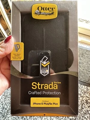 Funda tipo billetera de cuero OtterBox STRADA SERIES BN para iPhone 6 Plus / 6S Plus negra Foto 1 de 4