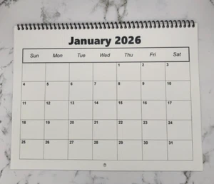 2026 leerer Kalender - 8,5" x 11" (3 Stück) gedruckt auf schwerem Karton - Bild 1 von 1