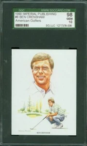 1990 IMPERIAL PUBLISHING # 6 BEN CRENSHAW SGC-10 SOLO FINEST GRADED . - Picture 1 of 2