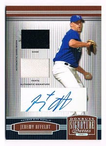 2005 Donruss Signature Series Jeremy Affeldt Dual Shoe-Pant Relic Autograph - Picture 1 of 2