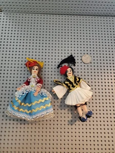 Vintage Russian or greek ? Doll Cloth 5” Handmade Doll Folk Art AMAZING - Picture 1 of 2