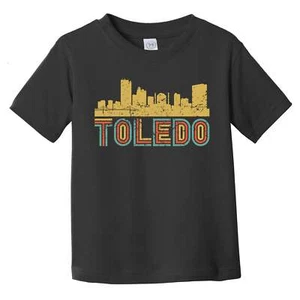 Camiseta retro Toledo Ohio Skyline para bebé/niño pequeño - Imagen 1 de 2