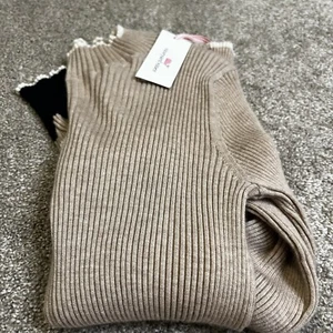 VINEYARD VINES Cashmere Mock Turtleneck Sweater Women’s size Medium Rib Knit - Picture 1 of 5