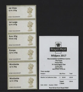 MACHIN Ma14 MIDPEX JULY 2017 A012 COLLECTOR STRIP POST GO FV £18.45 - Picture 1 of 1