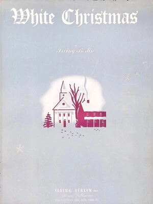 Partituras blancas de Navidad Irving Berlin Canción popular de vacaciones 1942 clave de do Foto 1 de 3