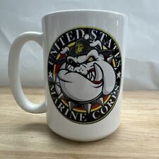 SEMPER FI United States Marine Corps Tall Mug Cup Emblem Bulldog Military USA