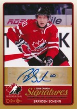 2014-15 O-Pee-Chee TEAM CANADA SIGNATURES #BS BRAYDEN SCHENN - Autograph