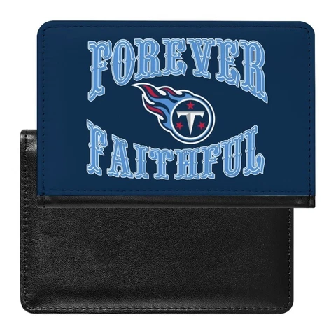 Forever Faithful Tennessee Titans Passport Holder Protector Cover Wallets Cover