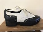 Robert Clergerie Black And White Womens Brogues Size 5.5Us