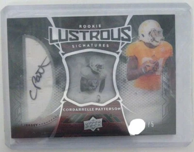 2013 UD Lustrous Cordarrelle Patterso Tennessee Volunteers RC Auto /75 #BRL-12 - Image 1 of 4