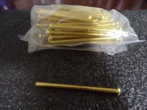(50) 10-24X3 Machine Screw, Round Head, Brass, (MJ) - Picture 1 of 4